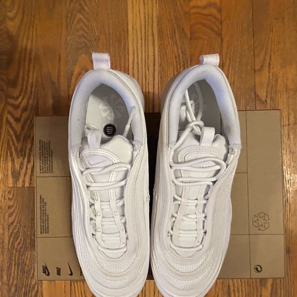 Nike Women’s Air Max 97 Triple White Training Sneaker - Picture 4 of 5